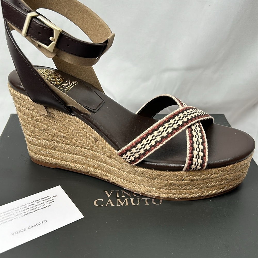 Vince Camuto Women's Fettanas Woven Strap Wedge Sandals Size 9 - Picture 10 of 13